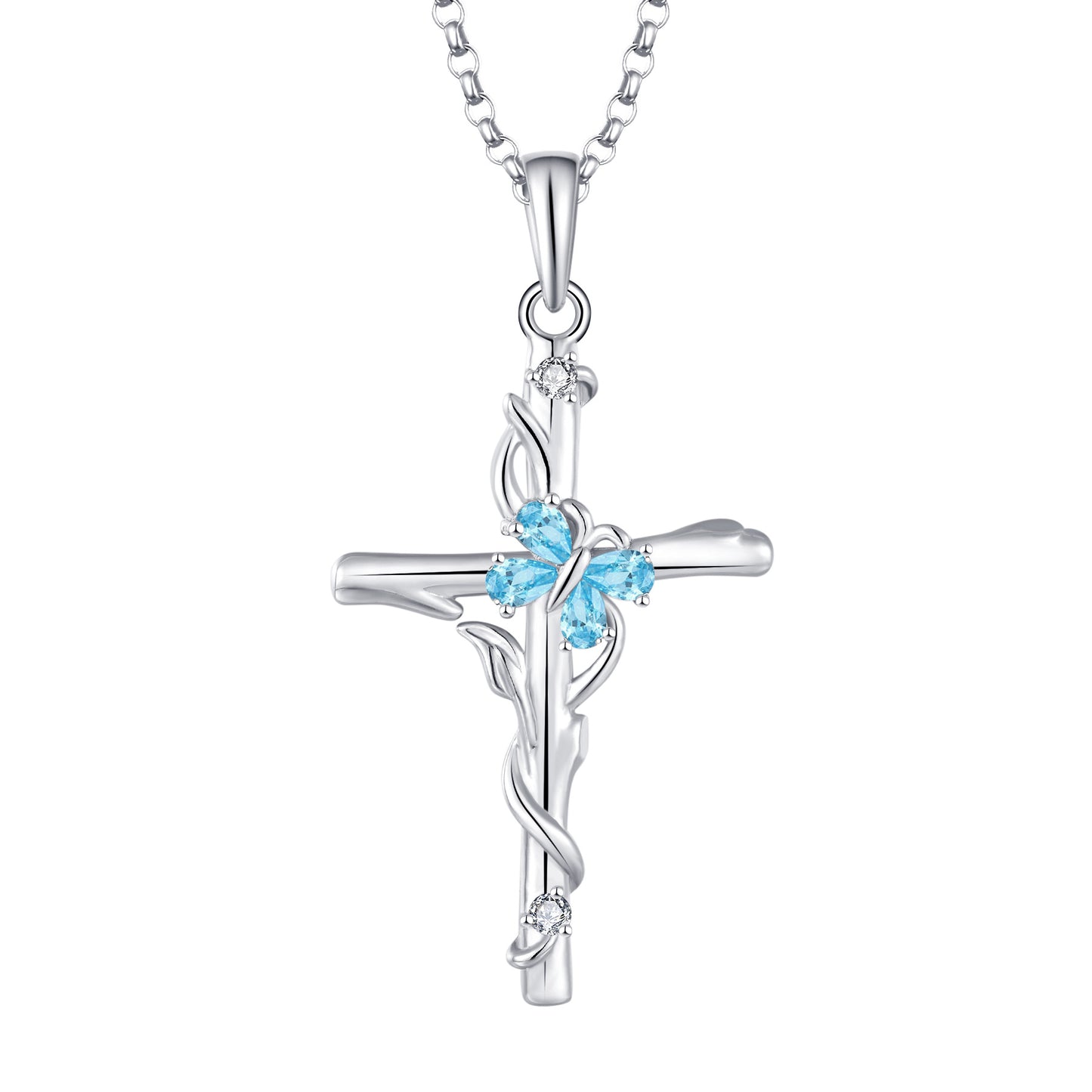 S925 Silver Pendant Cross Necklace