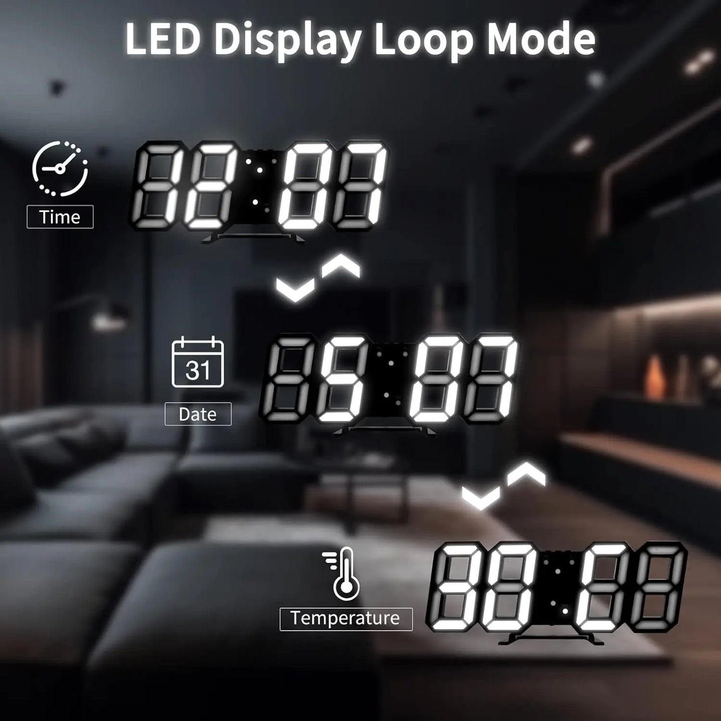 3D LED Digital Clock