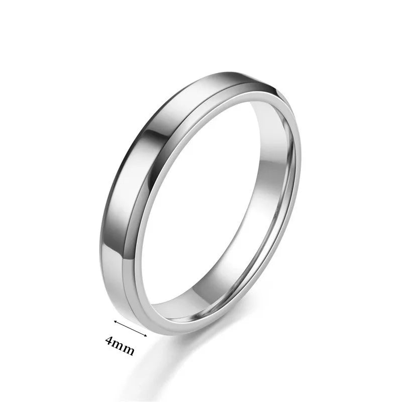 Classic Glossy Men's Steel Ring