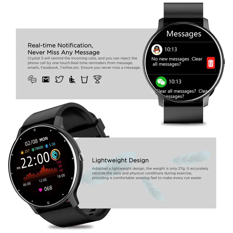 Splashproof Digital Fitness Tracking Smart Watch (for Huawei Phones)