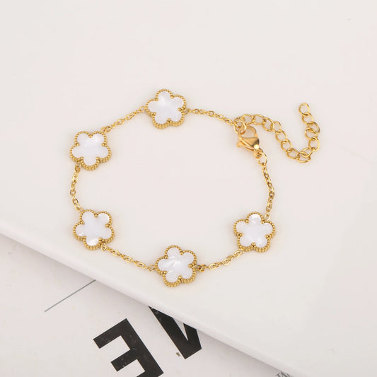 Adjustable Gold Plated Plant Bracelet