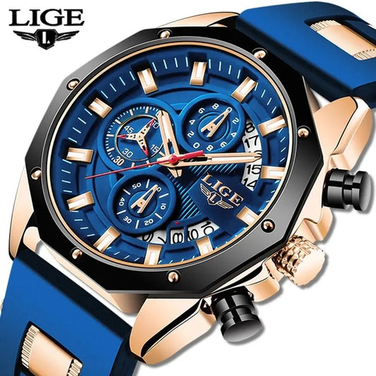 LIGE Men's Fashion Watch