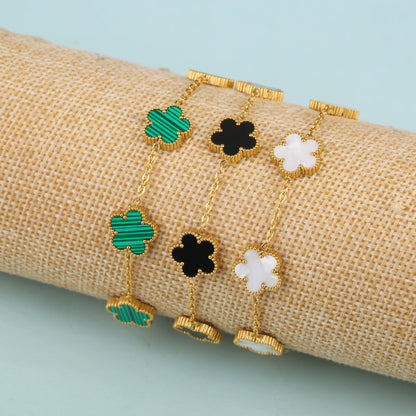 Adjustable Gold Plated Plant Bracelet