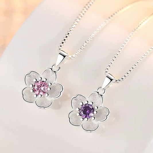 925 Sterling Silver Blossom Necklace