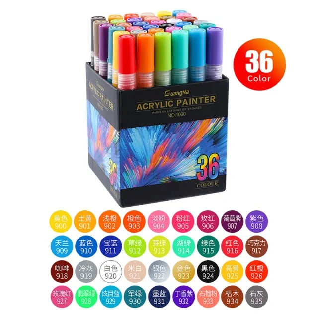 36 Acrylic Marker Pens