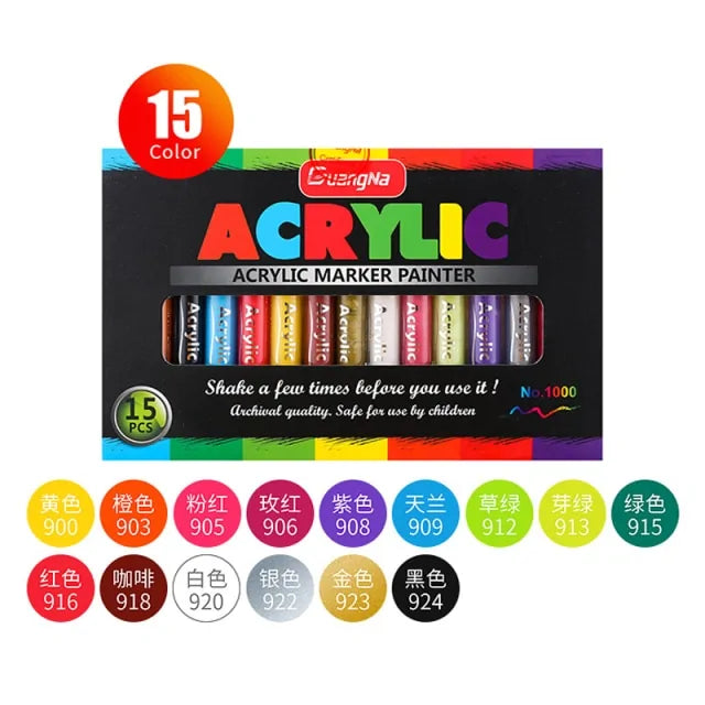 36 Acrylic Marker Pens