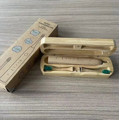 USB Rechargeable Bamboo Electric Toothbrush